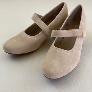 Hotter comfort nude suede Mary Janes